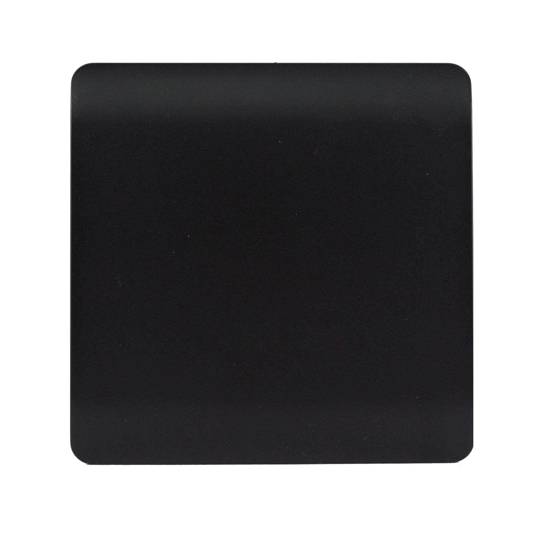 Trendi Artistic Modern Tactile Single Blanking Plate Matt Black