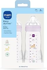 MAM Easy Active Bottles 2 Pack 330ml Fast Flow Teats Size 3 Iris view 2