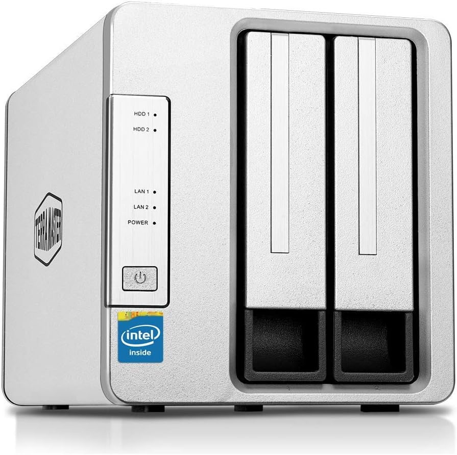 TerraMaster F2-420-4GB 2-bay NAS RAID Tower Celeron Quad-Core 2.0GHz 4GB 2GbE