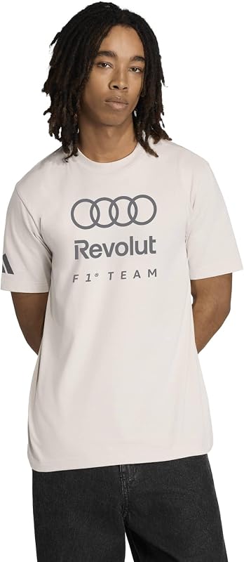 Camisola Masculina Audi Revolut Formula One Team Team com Estampado DNA, Pérola de Giz, XL