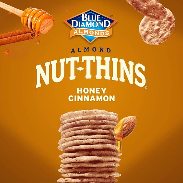 BLUE DIAMOND ALMOND NUT THINS CRACKER CRISPS, HONEY CINNAMON, 4.25 OUNCE