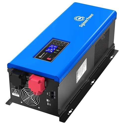 48V 6000W Inverter Charger,48V DC to 120/240V AC Split Phase Pure Sine ...