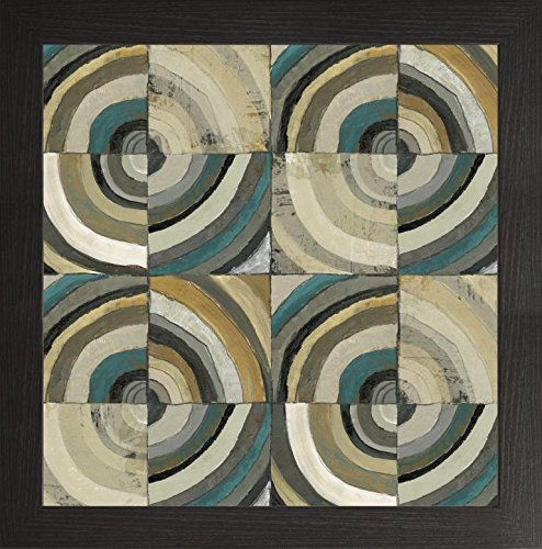 Frame Company Watson Range The Centre II Abstract Turquoise by Cheryl Warrick, Picture Photo Frame, Wood - 5 x 50 Inches, Black