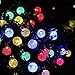 Qedertek Christmas String Lights, 20ft 30 LED Outdoor Fairy Globe Lights String Crystal Ball LED Decorative Lighting for Holiday Party Home Garden Xmas Trees Multicolor