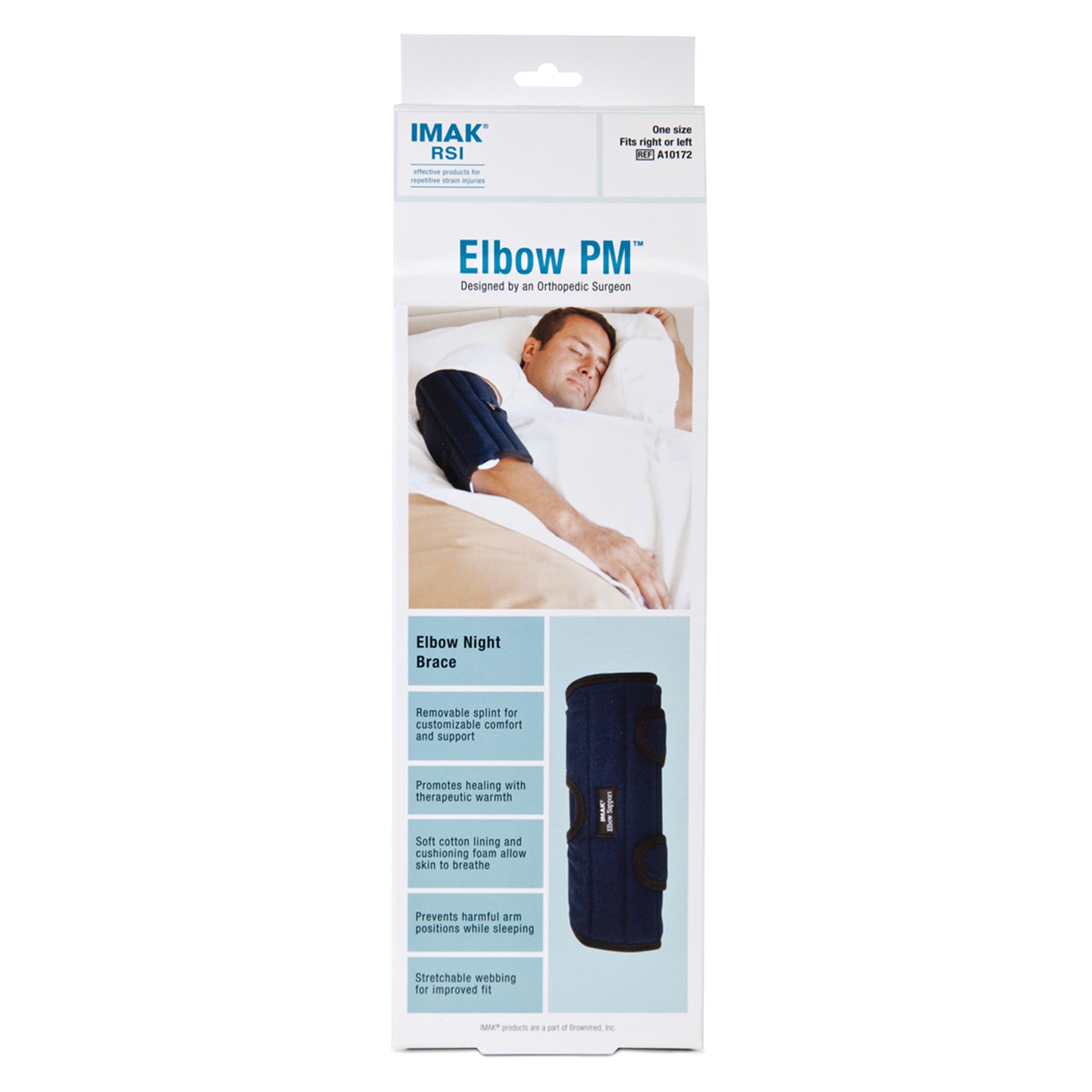 IMAK Elbow Support PM Night Splint Brace, Cubital Tunnel Syndrome, Tennis Elbow, Golfer's Elbow Support