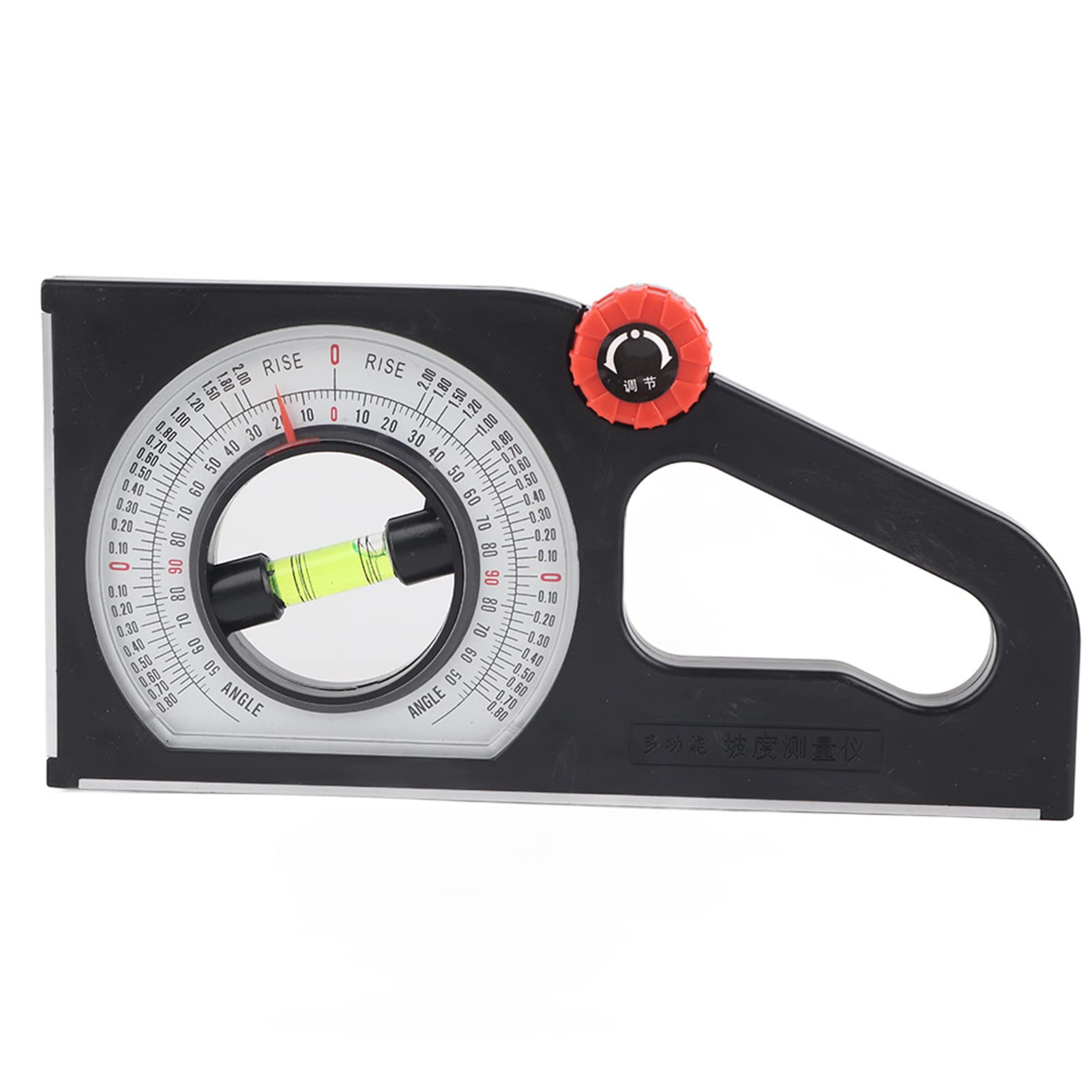 Fafeicy Engineering Inclinometer, ABS Universal Slope Measuring Ruler 0-180 Degree Engineering Slope Level Meter Angle Measuring Scale Tool for Civil Engineering (without Magnetism)