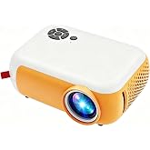 200ANSI Smart Portable Mini Projector &ndash; Compatible with Smartphones, HDMI, USB, AV, Fire Stick, and PS5; Suitable for Home, Bedroom, and Outdoor Use