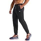 MIER Men's Athletic Running Pants Lightweight Workout Gym Joggers Dry Fit Track Active Sweatpants with Zipper Pockets