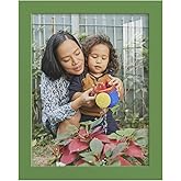 Renditions Gallery 8x10 inch Picture Frame High-end Modern Style, Made of Solid Wood and High Definition Glass Ready for Wall and Tabletop Photo Display, Green Frame