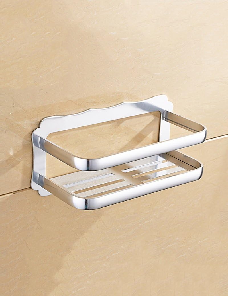 Extremely Firm Shower Shelf Toilet Shelves Wall-mounted Bathroom Toilet Space Aluminum Single-layer Bathroom Washing Table Storage Rack ensuring quality (Size : 50cm)