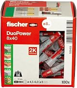 fischer DuoPower 8x40 Wall Plug Red Grey 8 mm view 2