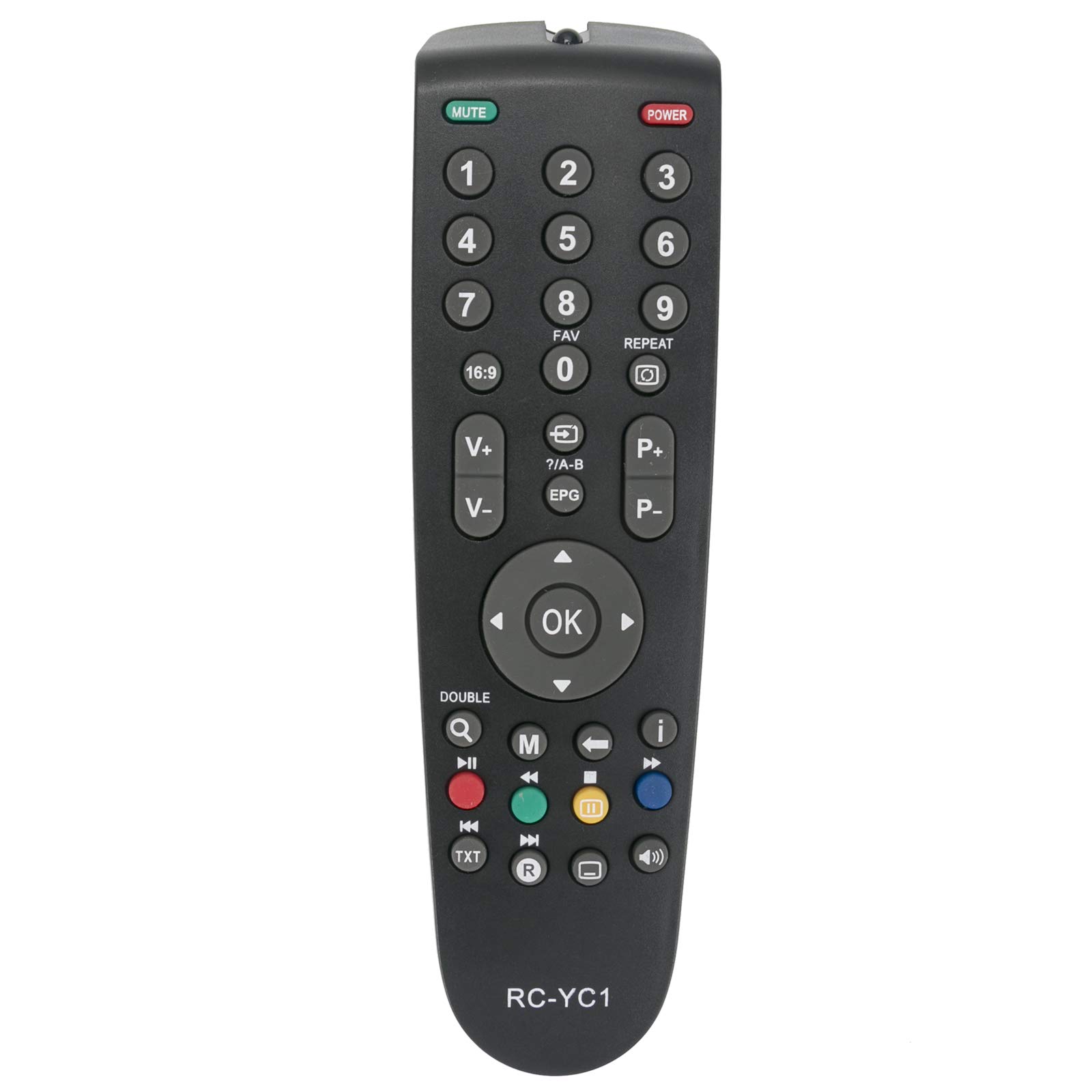 VINABTY RC-YC1 Remote Control replacement fit for Grundig RC23 RC-GD1 22VLE8320BG 32VLE4304BF 22VLE8120CM 22VLE8120BG 22VLE8120BF 22VLE811C 22VLE7151C 22VLE8103C 22VLE801DVB-C 22VLE8003C TV