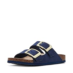 Madden Girl Women's Bodiee Slide Sandal, Navy