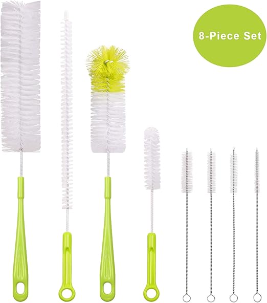 Vicloon Bottle Brushes, 8Pcs Multipurpose Bottle Cleaning Brushes Non