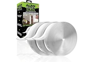 ALIEN TAPE Alien Draft Seal Insulation Tape 16 Feet Transparent Silicone Weather Stripping Door Seal Strip and Under Door Draft Stopper for Window Seal and Door Bottom Seal As Seen On TV