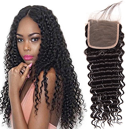 JOYFUL QUEEN 10 Inch 4×4 Brazilian Deep Wave Lace Closure Human Hair Free Part 8A Pre Plucked Lace Closure 100% Brazilian Virgin Hair Curly Top Lace Closure With Baby Hair Natural Color JOYFUL QUEEN 10 Inch 4×4 Brazilian Deep Wave Lace Closure Human Hair Free Part 8A Pre Plucked Lace Closure 100% Brazilian Virgin Hair Curly Top Lace Closure With Baby Hair Natural Color