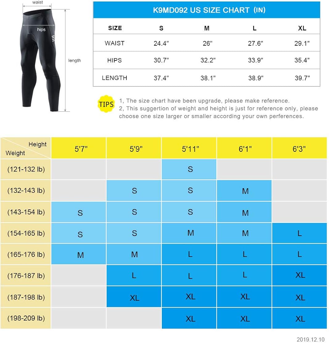 Santic Men's Cycling Bike Pants 4D Padded Compression Long Riding Bicycle Tights : Clothing