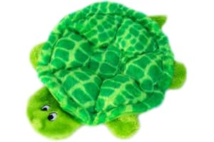 ZippyPaws - Crawlers, 6-Squeaker Plush Dog Toy - Slowpoke The Turtle