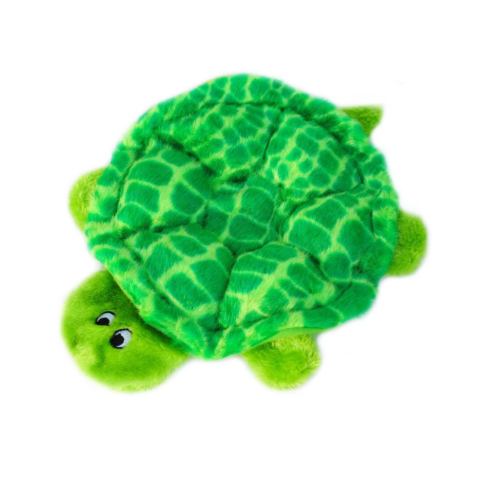 ZippyPaws - Crawlers, 6-Squeaker Plush Dog Toy - Slowpoke The Turtle — image 1
