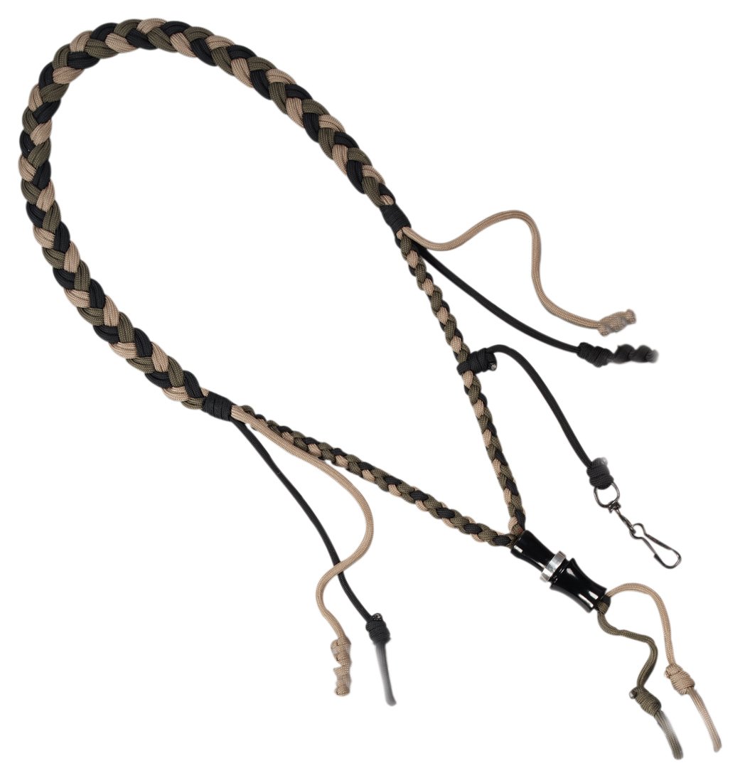 Hunters Specialties Custom 3 Loop Call Lanyard with Black Mini Duck Ornament Duck