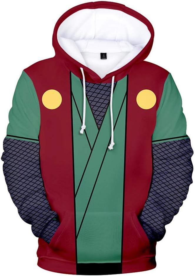 NJunicorn Uncle Naruto Hoodie Hokage Sweatshirt Outerwear Japanese Anime Novelty Drawstring 3D Print Hooded Cloth