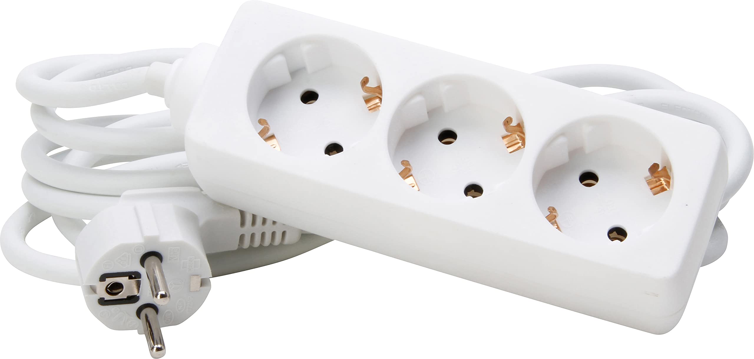 Kopp 128688650 3-Way Socket Strip Standard 3 m Cable White