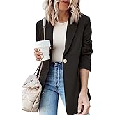 Dokotoo Womens 2024 Fashion Spring Lapel Collar Buttons Blazer Jackets for Women Business Casual