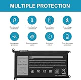 zqsg WDX0R 42WH Laptop Battery for Dell Inspiron 13 15 5000 7000 Series Latitude view 5