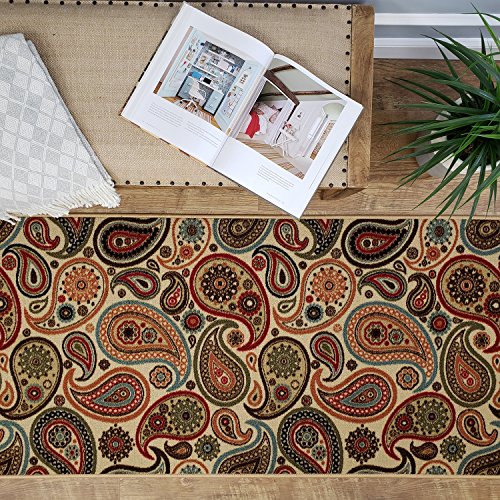 Indoor Doormat Rubber Backed, 18 x 30 inch, Yellow Patch, Non Slip, Very Soft Cut Pile, Kitchen Rugs and Mats - Thumbnail 3