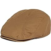 BOTVELA Men Cotton Twill Newsboy Flat Ivy Driving Hat Fitted Cap