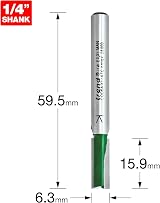 Trend CraftPro Straight 2 Flute Router Cutter 1/4 Inch Shank 6.3mm Ø view 3
