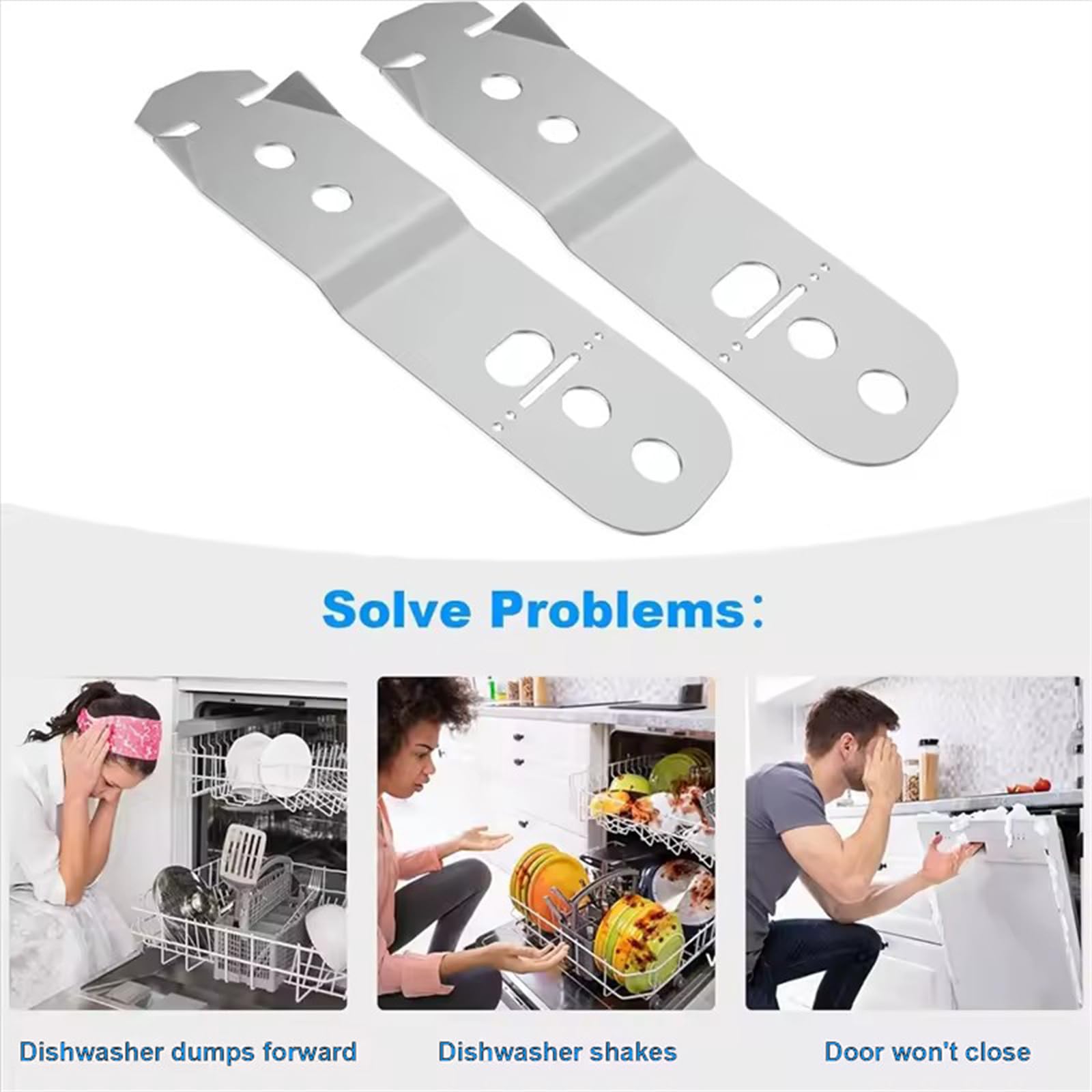 Dishwasher 2 Pack 00619985 Dishwasher Countertop Mounting Bracket Replacement for Bosch Dishwasher Parts 628371 AH3478789 EA347878 AP4538351 605007 00605007