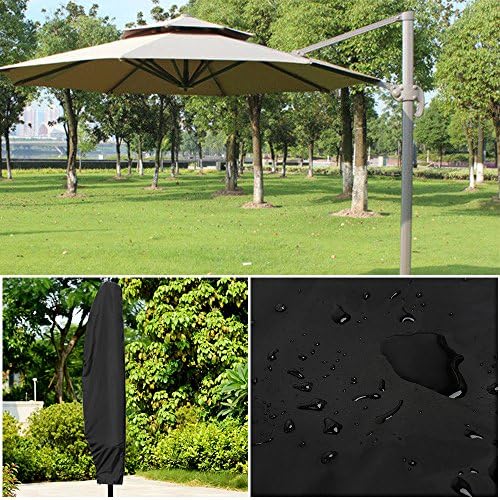 Large Cantilever Umbrella Cover Protector 600d Heavy Duty Rip Proof Patio Garden Banana Cover For Cantilever Outdoor Garden Waterproof Parasol Cover Windproof Style B Anti Uv Parasols