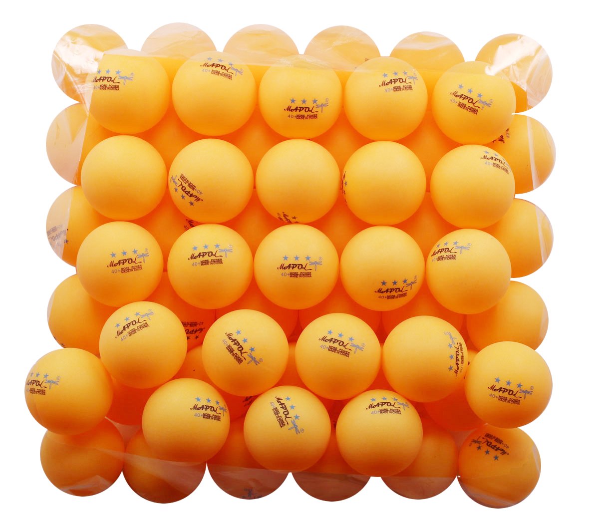 MAPOL Premium Ping Pong Balls - 50 Pack Orange 3-Star Training Balls