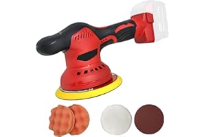AODERTI Cordless Buffer Polisher for Milwaukee 18V Max Battery, 6800RPM Max Variable Speed Brushless Motor Car Buffer, Lightweight & Low Noise, Rotary Polisher for Boat, Car Polishing and Waxing (Tool Only)