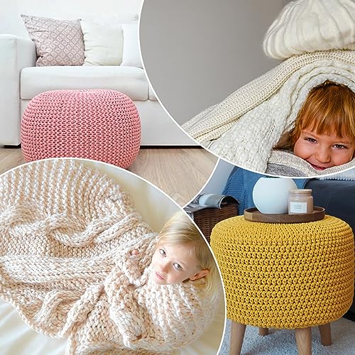 Shindel 27PCS Knitting Loom Set, Round Knitting Loom Kit Knitting Supplies with 20 Yarn Skeins for DIY Crafting Yarn Crochet Knitting