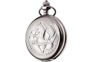 BOSHIYA Fullmetal Alchemist Pocket Watch with Chain Box for Cosplay Accessories Anime Merch