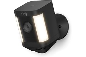 Like-New Ring Spotlight Cam Plus, Battery | Home or business security with HD video, Two-Way Talk, Color Night Vision, and Security Siren (2022 release) - Black