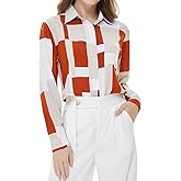 Beninos Women's Casual Blouses Long Sleeve Button Down Shirt