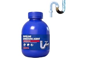 Pipe Drain Cleaner 300g, Professional Strength Pipe Dredging Formula for Kitchen Sinks, Shower Drains, Tubs, Dissolves Blocka