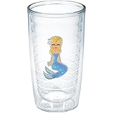 Tervis Blue Sequins Mermaid Made in USA Double Walled Insulated Tumbler Cup Keeps Drinks Cold & Hot, 16oz, Unlidded