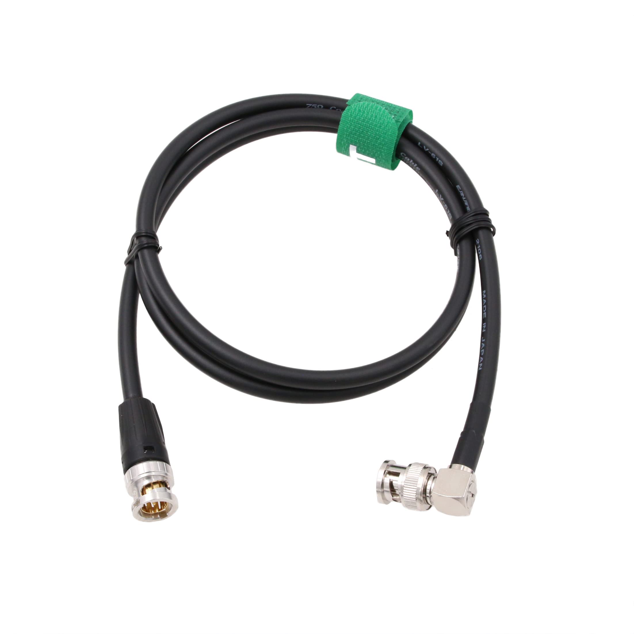 HangTon 12G 3G HD SDI Video Cable 4K 60P for Komodo Sony FS7 FX9 FX6 Atomos Ninja V Camera Monitor BNC to Right Angle BNC 75 ohm Coaxial Canare LV-61S 1M