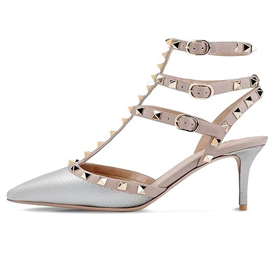 EKS Damen Stilett Spikes Niets Straps Sandalen Pumps