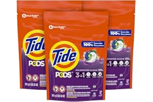 Tide PODS Laundry Detergent Soap Pods, Spring Meadow, 37 Count (Pack of 3 Bag Value Pack), Total 111 Count, HE Compatible