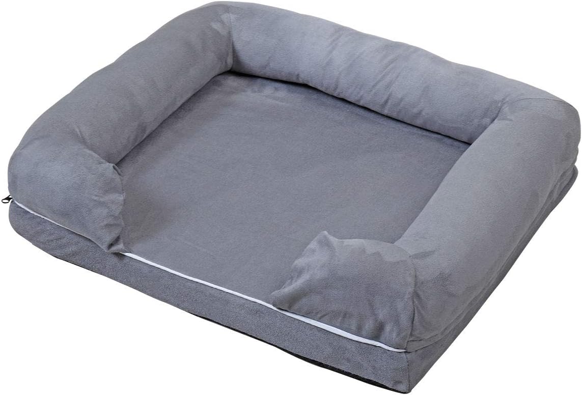 nobrand GMHAHA Pet Dog Bed Lounge Sofa Bed with Memory Foam & Removable Cover for Dogs & Cats Puppy Cushion House (Large 45.5x33.5 inch) : Pet Supplies