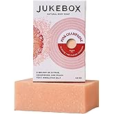 JUKEBOX Soap, Pink Champagne Scent, Natural Bar Soap for Women, Cold Process, Bath Soap with No Harmful Ingredients,Created for All Skin Types,Pink Grapefruit,Cedarwood,Peach-a Dr. Squatch Brand-4.5oz