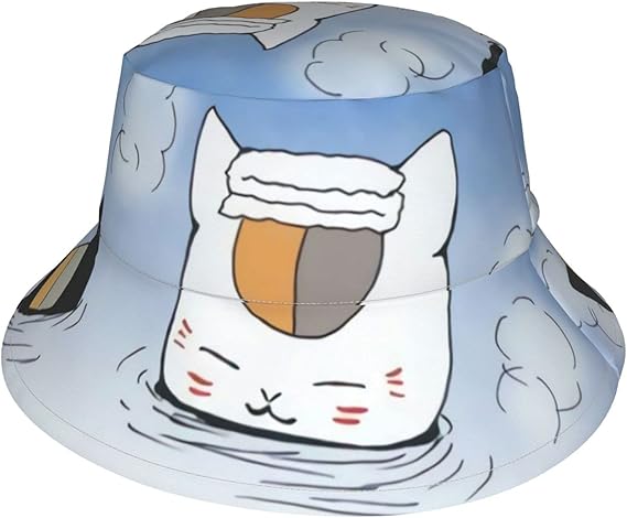 Amazon 夏目友人帳 ニャンコ先生 帽子 キャップ 子ども 子供 日よけ帽子 子供帽子 学生帽 ハット Uvカット 日よけ アウトドア キャンプ 外出 旅 通学 遊び 日焼け防止 通気性 軽量 紫外線 折りたたみ 調節紐付き 調整可能 釣り帽子 おもちやすい洗える ユニセックス 帽子