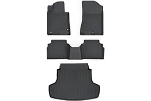 Cartist Floor Mats and Cargo Liner Fit for 2021-2026 Kia K5 (Only FWD Models) & Hyundai Sonata/Sonata Hybrid 2020-2026 Accessories All Weather Floor Liner & Trunk Mats