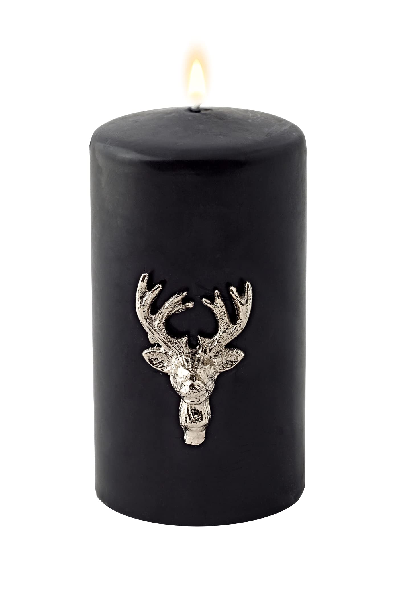 EDZARD Candle pin/Candlestick elk, Aluminium Nickel-Plated, Set of 3, Height 2,4 in