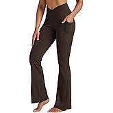 Willit Women's Flare Leggings Crossover Yoga Pants High Waist Bootcut Workout Leggings with Pockets 29" 31"